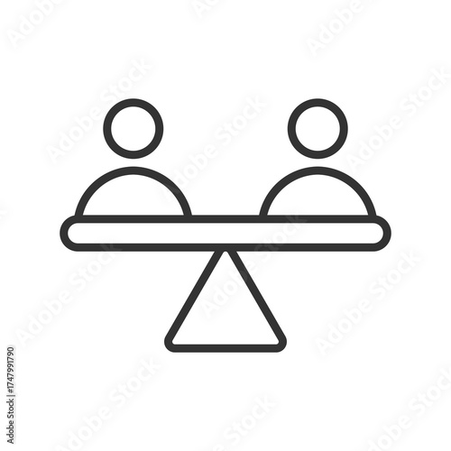 Stability Outline Icon Vector Illustration