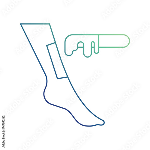 wax icon with white background vector stock illustration