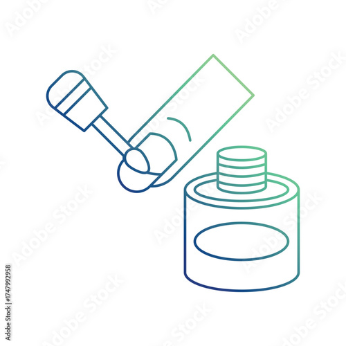 nail polish icon with white background vector stock illustration