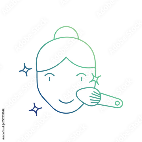 make up icon with white background vector stock illustration