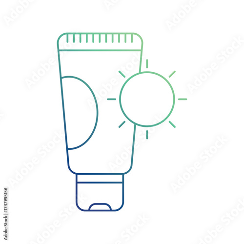sun cream icon with white background vector stock illustration