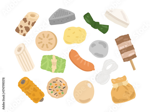 おでんの具材　イラスト