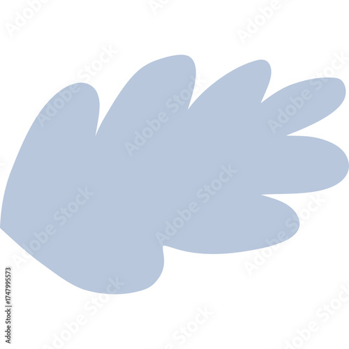 A beautiful light blue abstract design featuring stylized leaf shapes