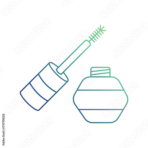 mascara icon with white background vector stock illustration
