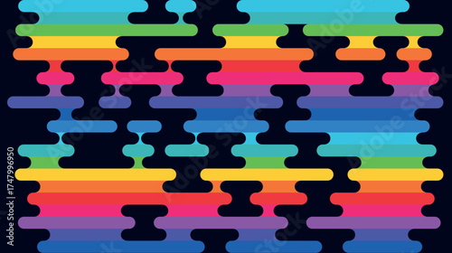 Colorful abstraction of liquid rainbow spots, colored paints on a black background in the form of bright colored drops, colored pencils and paints, thick brushstrokes of paint