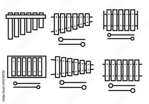 marimba icons vector