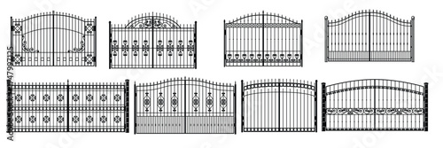 mansion iron gates metal fence grates collection