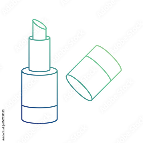Lipstick  icon with white background vector stock illustration