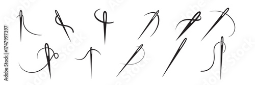 needle and thread silhouette 