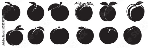 peach silhouette white background