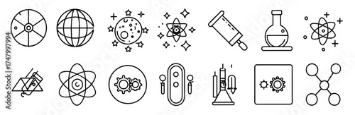  physics icon set