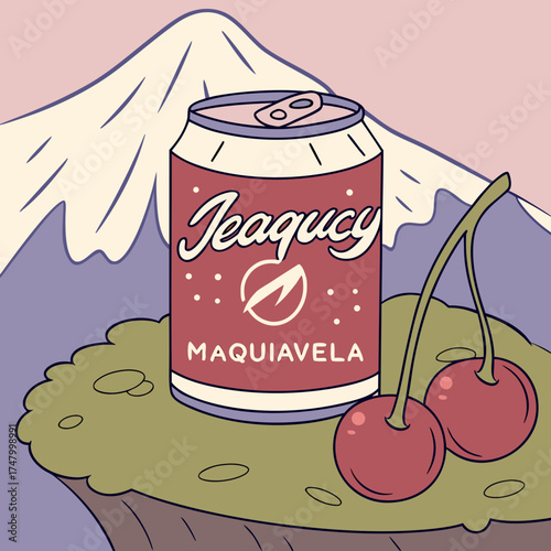 vector illustration of a cherry pie