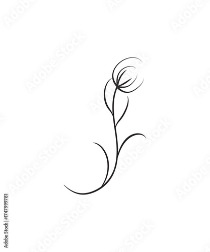 flower design icon, vector best line icon.