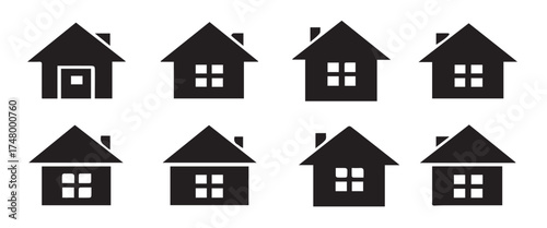 a collection of nine different types of houses all the