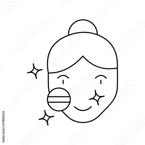 make up icon with white background vector stock illustration