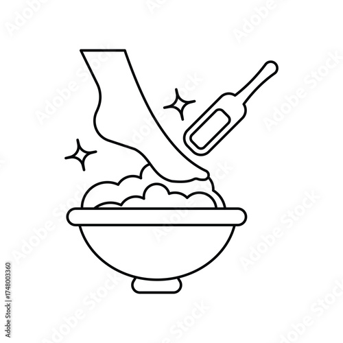 Pedicure  icon with white background vector stock illustration