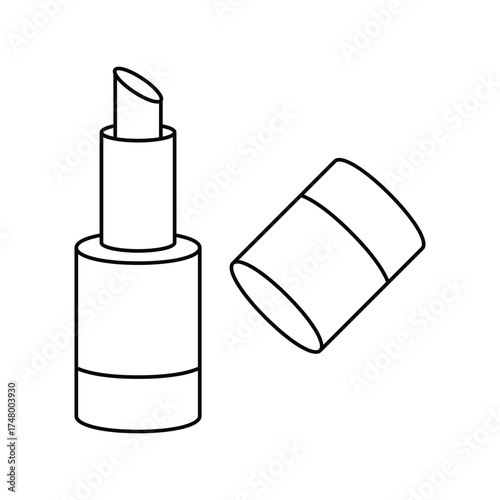 Lipstick  icon with white background vector stock illustration