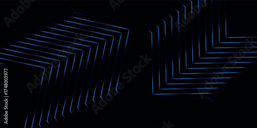 Futuristic blue glowing lines create a dynamic, abstract pattern on a dark background, perfect for tech and modern designs.