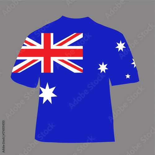 t shirt man australian costume.eps