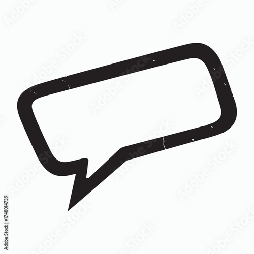 Speech Bubble Icon: A modern and sleek speech bubble, conveying a sense of communication, dialogue and expression, perfect for design elements.