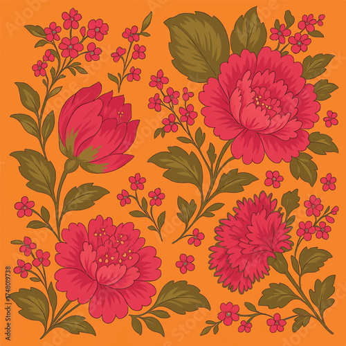 allover watercolour painting EPS design for printing