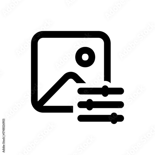 Illustration of a black and white piano keyboard with rounded edges and simple minimalist design style icon