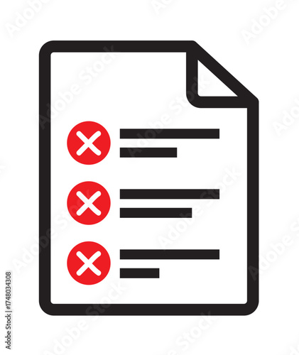 PICTO FICHIER LIGNES DE TEXTE REFUSEES