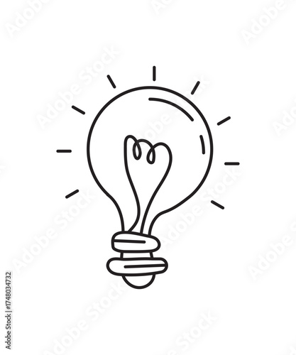 light bulb icon, vector best line icon.