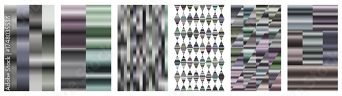 Classic monochrome gradient abstract design with grayscale geometric patterns, minimalist bar compositions, subtle stripe variations, and timeless black-white arrangements for editorial branding, 