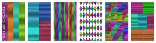 Luxurious rich velvet gradient abstract with opulent geometric patterns, deep color bars, elegant chevron designs, and sumptuous compositions for premium branding, fashion posters,