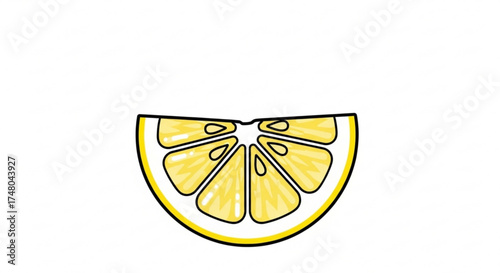 A refreshing slice of lemon, a perfect addition to any drink or recipe, adding a burst of citrus flavor