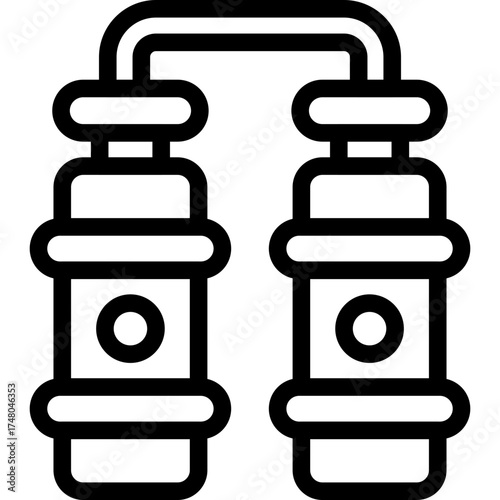 Diving Equipment Icon Vector Element