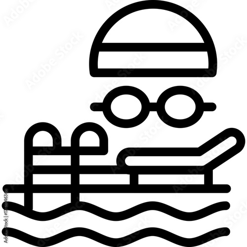 Swimming Accessories Icon Vector Element