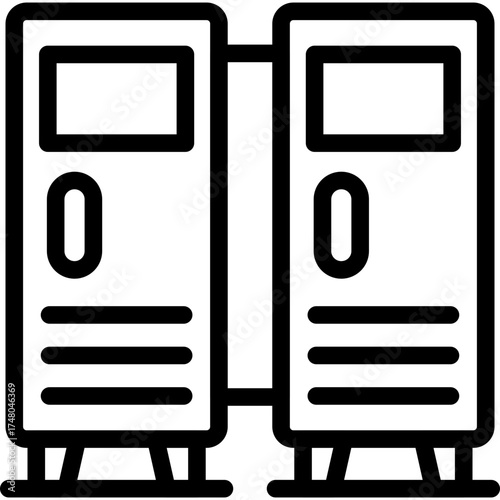 Three Lockers Icon Vector Element