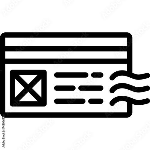 Pool Membership Card Icon Vector Element