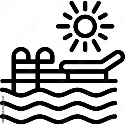 Pool Lighting Icon Vector Element