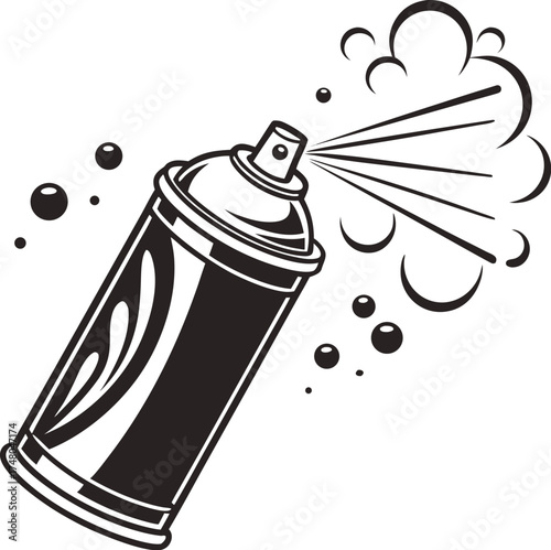 vector illustration of a spray can