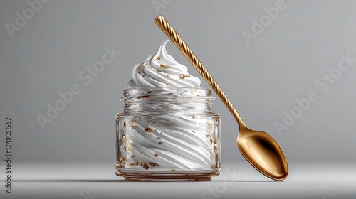 golden horn on black background