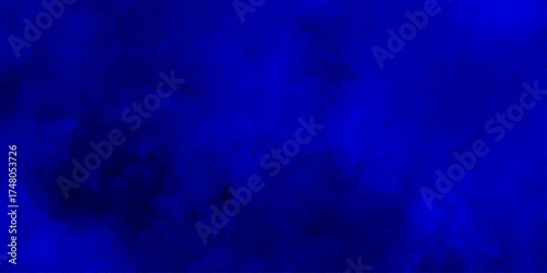 Dark abstract background with blue grunge effect background. Beautiful and soft cloudy light blue clouds watercolor background, Ancient blue wall surface textures backgrounds.