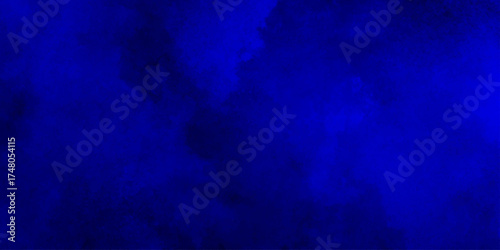 Dark abstract background with blue grunge effect background. Beautiful and soft cloudy light blue clouds watercolor background, Ancient blue wall surface textures backgrounds.