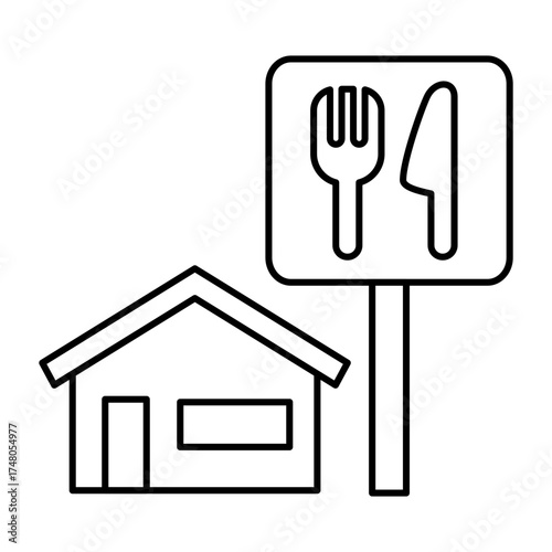 ファミリーレストラン,飲食店のアイコン