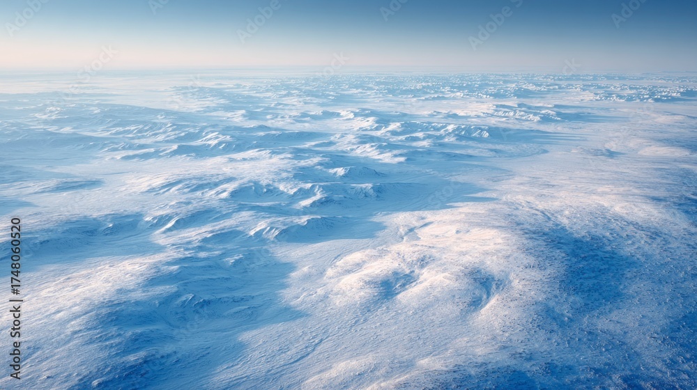 Obraz premium Arctic ice landscape aerial view