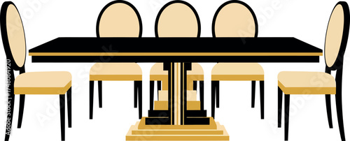 Elegant Dining Table and Chairs Set