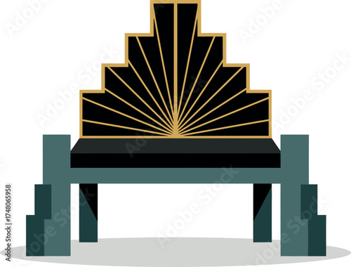 Art Deco Throne Chair Icon