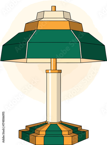 Art Deco Desk Lamp Illustration