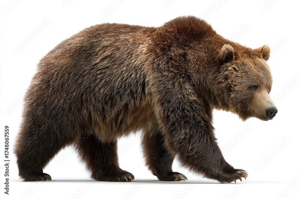 Fototapeta premium Bear with different isolated on white backhground