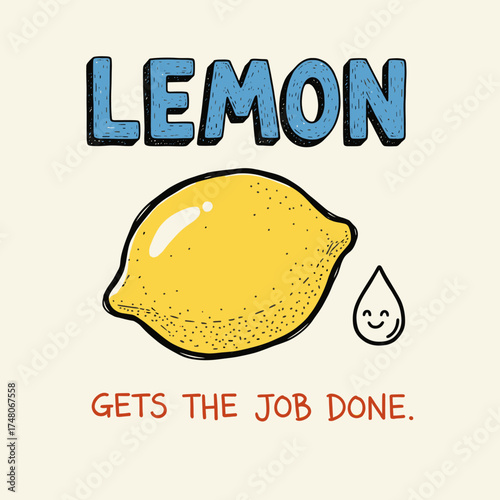 Lemon fruit artwork. Nature fruit club print design. Organic food artwork for for t-shirt. Summer food poster design. Fresh lemon fruit print. Fruit vintage t-shirt design.