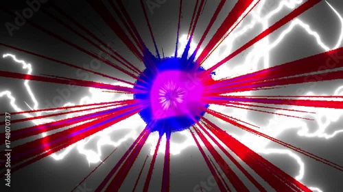 The animation of manga or game effect background created by 3D modeling.