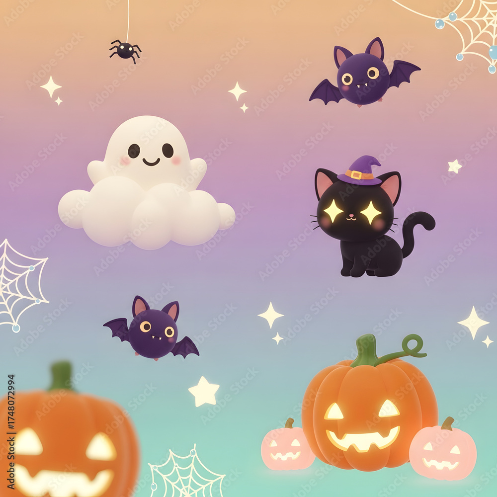 Fototapeta premium Cute Halloween Wallpaper