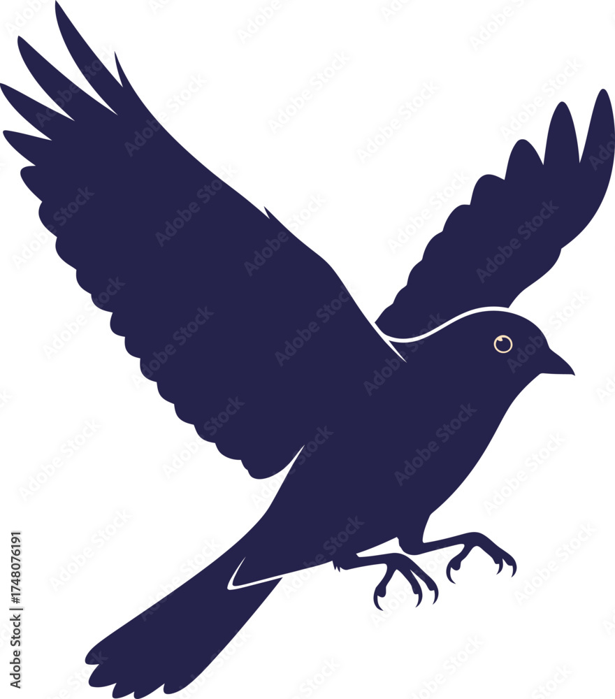 Obraz premium Silhouette of a bird in flight